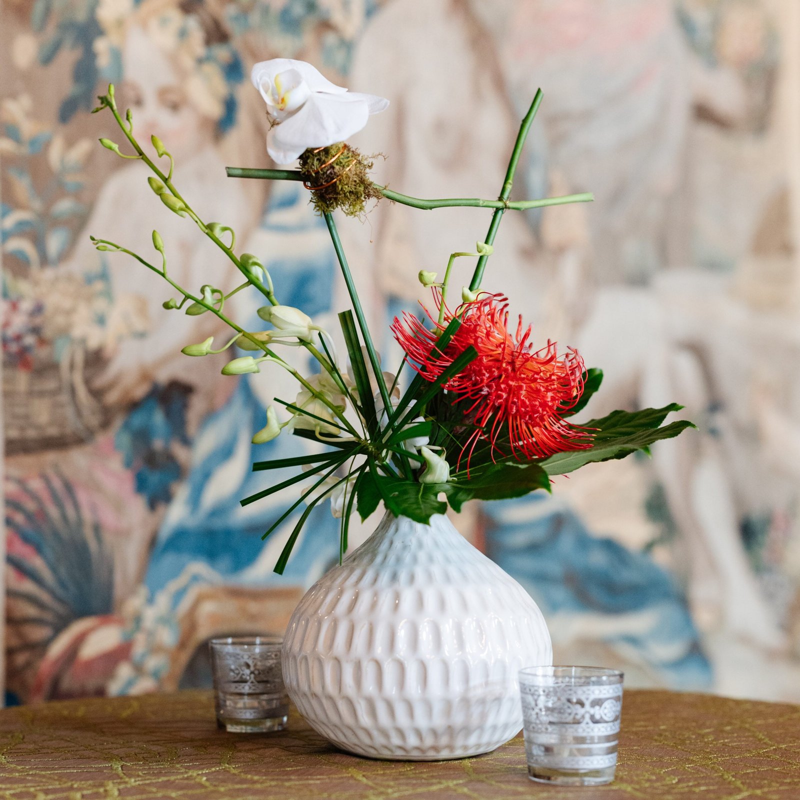 Stunning Asian inspired centerpiece floral arrangement.