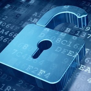 Digital lock representing privacy policy.